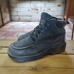 Dr. Martens🔥 8435 Vintage England Black Chunky Platform Boots Grunge‎ Goth 90s